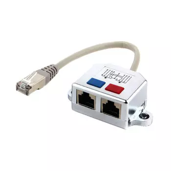 Сплиттер Cablexpert NCA-SP-02, RJ45 -> 2xRJ45, белый (NCA-SP-02)