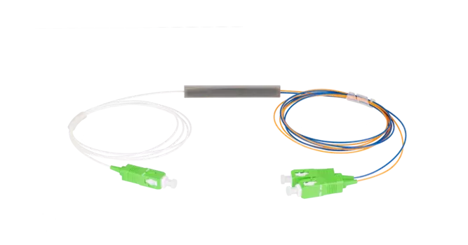 Сплиттер планарный NIKOMAX NMF-SPP1X2A1-SCA-M, портов: 2, одномодовый 9/125мкм, стандарта G657.A1, SC/APC, миникорпус, с равным коэффициентом деления, 0.9 мм, металл, серый (NMF-SPP1X2A1-SCA-M)