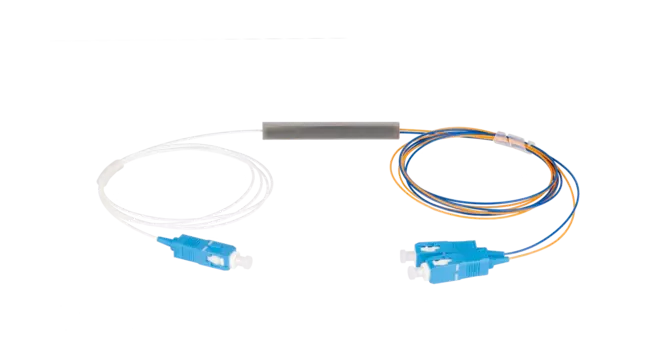 Сплиттер планарный NIKOMAX NMF-SPP1X2A1-SCU-M, портов: 2, одномодовый 9/125мкм, стандарта G657.A1, SC/UPC, миникорпус, с равным коэффициентом деления, 0.9 мм, металл, серый (NMF-SPP1X2A1-SCU-M)