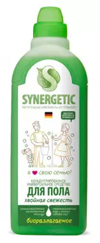 Средство для мытья пола SYNERGETIC хвойная свежесть, жидкость, 750мл (101758)