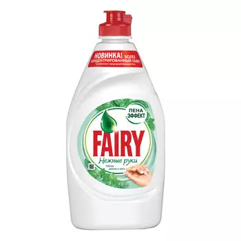 Средство для мытья посуды FAIRY, 450мл, жидкость, Чайное дерево и мята (603143)