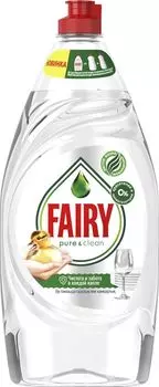 Средство для мытья посуды FAIRY Pure &amp; Clean, 900мл, гель, без отдушки