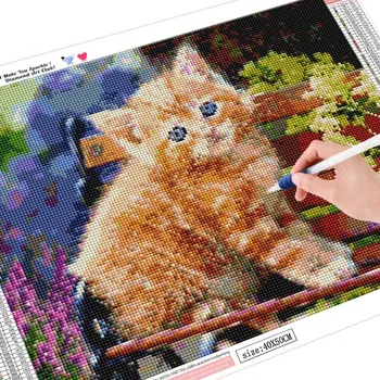 5D DIY животное алмазная живопись полный квадратный котенок алмазная живопись кошка стразы вышивка домашний декор 15*20 cm
