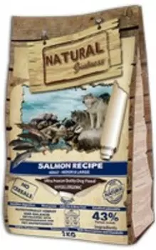 Natural Greatness Salmon Recipe Sensitive Adult Medium &amp; Large / Сухой Гипоаллергенный корм Нэчерал Грейтнес для собак Средних и Крупных пород