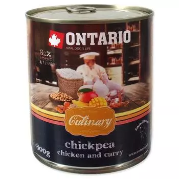 Ontario Culinary Chickpea Chicken Curry / Консервы Онтарио для собак Карри с Курицей и нутом (цена за упаковку)