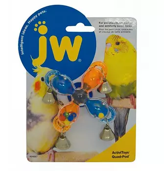 JW Activitoys Quad Pod / Игрушка для птиц Мельница с колокольчиками пластик