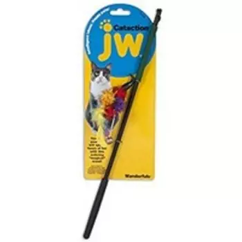 JW Wanderfuls / Игрушка для кошек Дразнилка с перьями блестящая