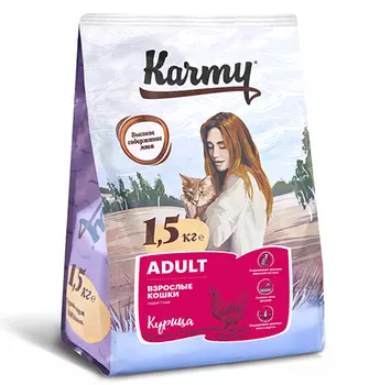 Karmy Adult / Сухой корм Карми для взрослых кошек Курица
