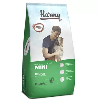 Karmy Junior Mini / Сухой корм Карми для Щенков Мелких пород до 1 года Индейка