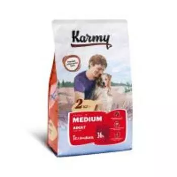 Karmy Medium Adult / Сухой корм Карми для взрослых собак Средних пород Телятина