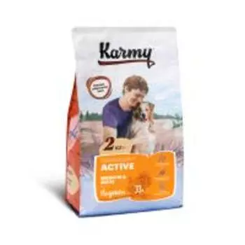 Karmy Medium Maxi Active / Сухой корм Карми для Активных собак Средних и Крупных пород Индейка