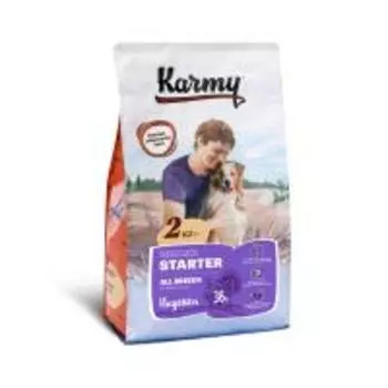Karmy Starter All Breeds / Сухой корм Карми для Щенков до 4-х месяцев, беременных и кормящих собак Индейка