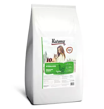 Karmy Sterilized / Сухой корм Карми для Стерилизованных кошек Лосось