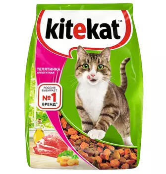 Kitekat Китикет Сухой корм для кошек Аппетитная Телятинка