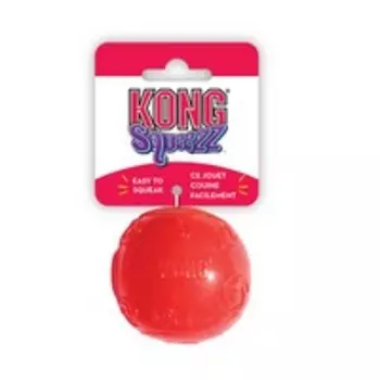 Kong Squeezz / Игрушка Конг для собак Мячик с пищалкой Резиновый