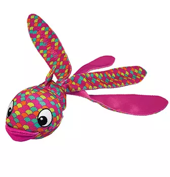Kong Wubba Finz Small / Игрушка Конг для собак Рыба с пищалкой Розовая