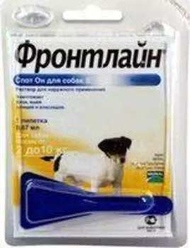Merial Фронтлайн Спот-Он для собак 2-10 кг S пипетка 0,67 мл