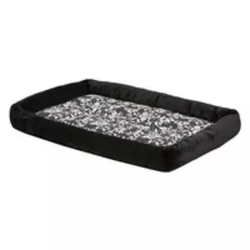 MidWest Quiet Time Couture Sofia Bloster Crate Pad Black Floral / Лежанка Мидвест для собак Плюш Черная