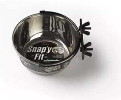 MidWest Snapy Fit Stainless Steel / Миска Мидвест для клеток и вольеров Нержавеющая сталь