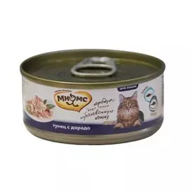 Мнямс Delicatesse Влажный корм Консервы для кошек Тунец с Дорадо в нежном желе (цена за упаковку)