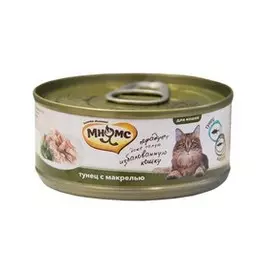Мнямс Delicatesse Влажный корм Консервы для кошек Тунец с Макрелью в нежном желе (цена за упаковку)