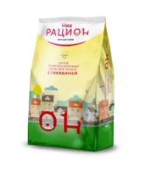 Наш Рацион / Сухой корм для взрослых кошек с Говядиной