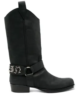 Philipp Plein сапоги с логотипом, черный