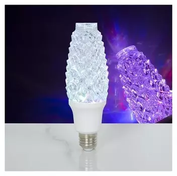 Лампа хрустальная "Шишка", 12 Led, 2 режима, 3 Вт, акриловый верх, 220 В
