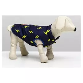 Куртка для собак "Молния", XXL (ДС 40 см, ОШ 35 см, ОГ 55 см), тёмно-синяя