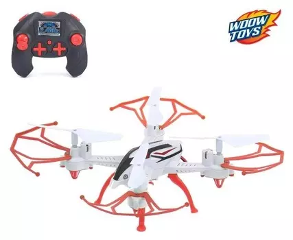 Квадрокоптер радиоуправляемый Skydrone, работает от аккумулятора, цвет красный