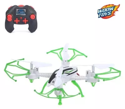 Квадрокоптер радиоуправляемый Skydrone, работает от аккумулятора, цвет зелёный