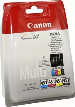 Картридж голубой, пурпурный, желтый, черный Canon CLI-451, 6524B004