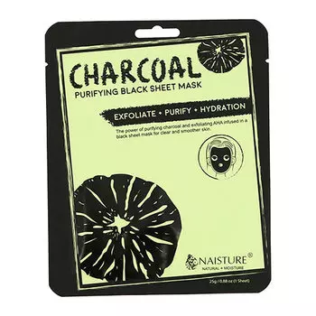 Маска для лица NAISTURE CHARCOAL очищающая с древесным углем и АНА-кислотами 25 г