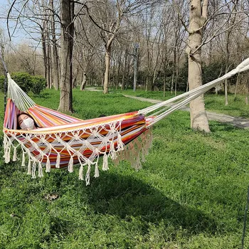 Высококачественный гамак 200x150 см, садовые качели, спальная кровать, романтическое кружевное уличное подвесное кресло для кемпинга, портативный