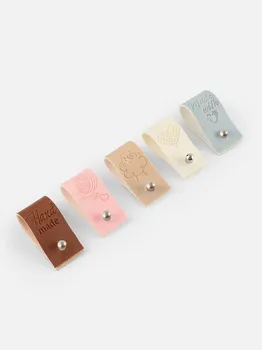 Набор бирок с кнопкой hand made, 81.8 см, 10 шт., разноцветный