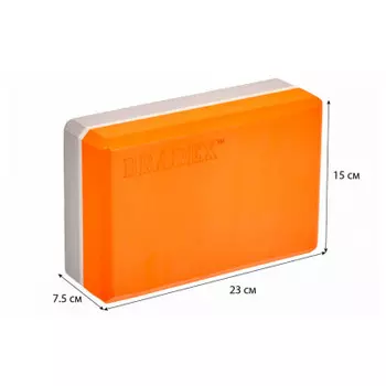 Блок для йоги Bradex оранжевый sf 0731