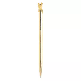 Ручка шариковая, 14 см, с фигуркой, золотистая, Собака, Draw