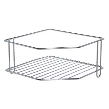 Полка-органайзер для шкафа, 23х23x10 см, 2 уровня, угловая, металл, Method