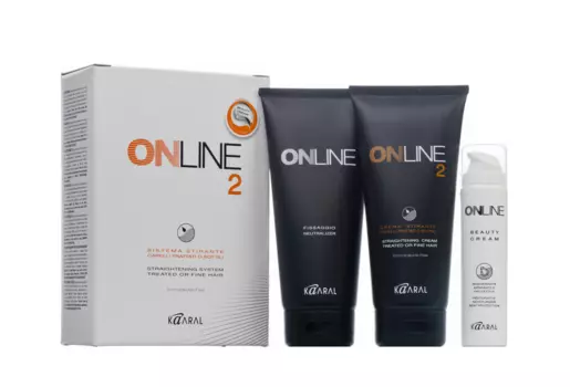 KAARAL Крем выпрямляющий для окрашенных и слабых волос / Online hair straightening system 2, 450 мл