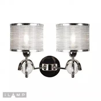 Настенное бра iLamp Chelsea W2400-2 Nickel