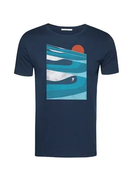Рубашка GREENBOMB Nature Perfect Waves, цвет marine blue/Aqua