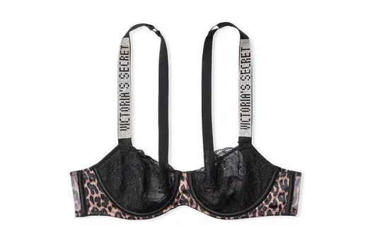 Женский бюстгальтер Victoria's Secret, цвет Black/Leopard Print