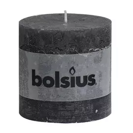 Свеча Bolsius block Rustic 10x10 антрацит