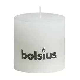 Свеча Bolsius block Rustic 10x10 белая