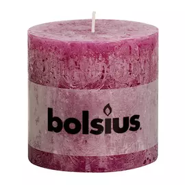 Свеча Bolsius block Rustic 10x10 цикламен