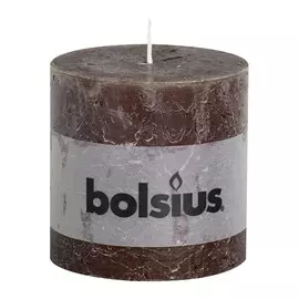 Свеча Bolsius block Rustic 10x10 шоколад