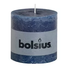 Свеча Bolsius block Rustic 10x10 темно-синяя