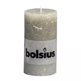 Свеча Bolsius block Rustic 13x6,8 каменно-бежевая