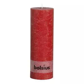 Свеча Bolsius block Rustic 30x10 красная