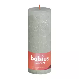 Свеча Bolsius block Rustic Shine green 19x6,8 см